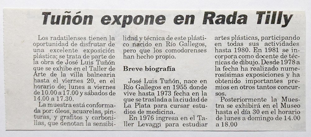 1990 TALLER DE ARTE RADA TILLY