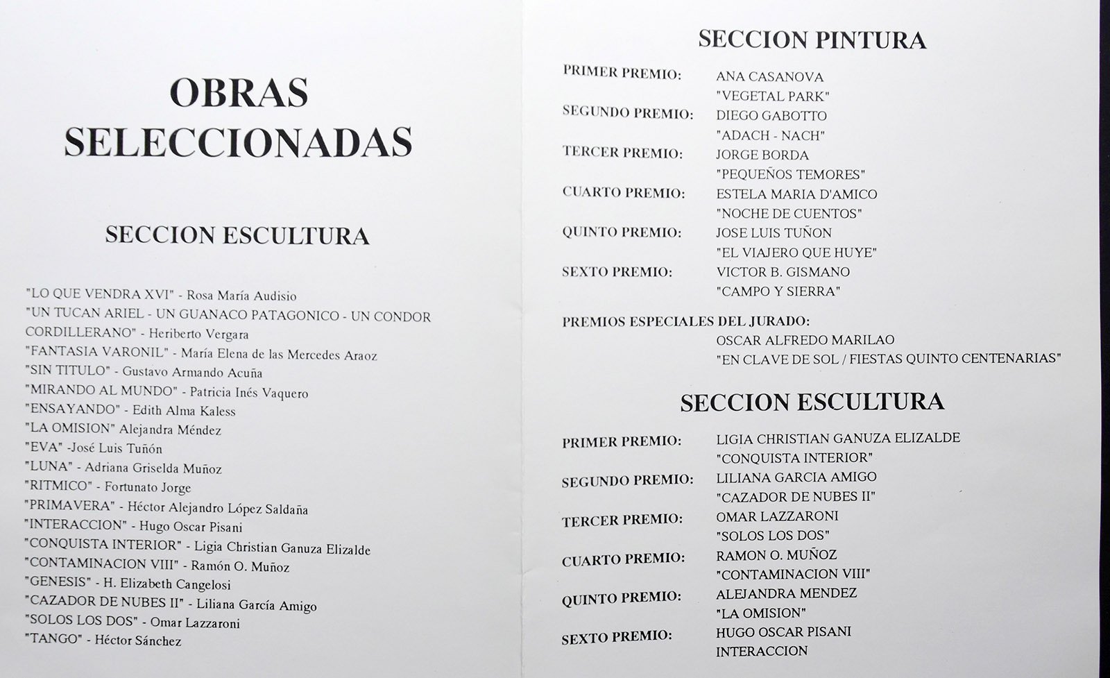 1992 SALÓN CEREALERO QUINTO PREMIO PINTURA ESCULTURA