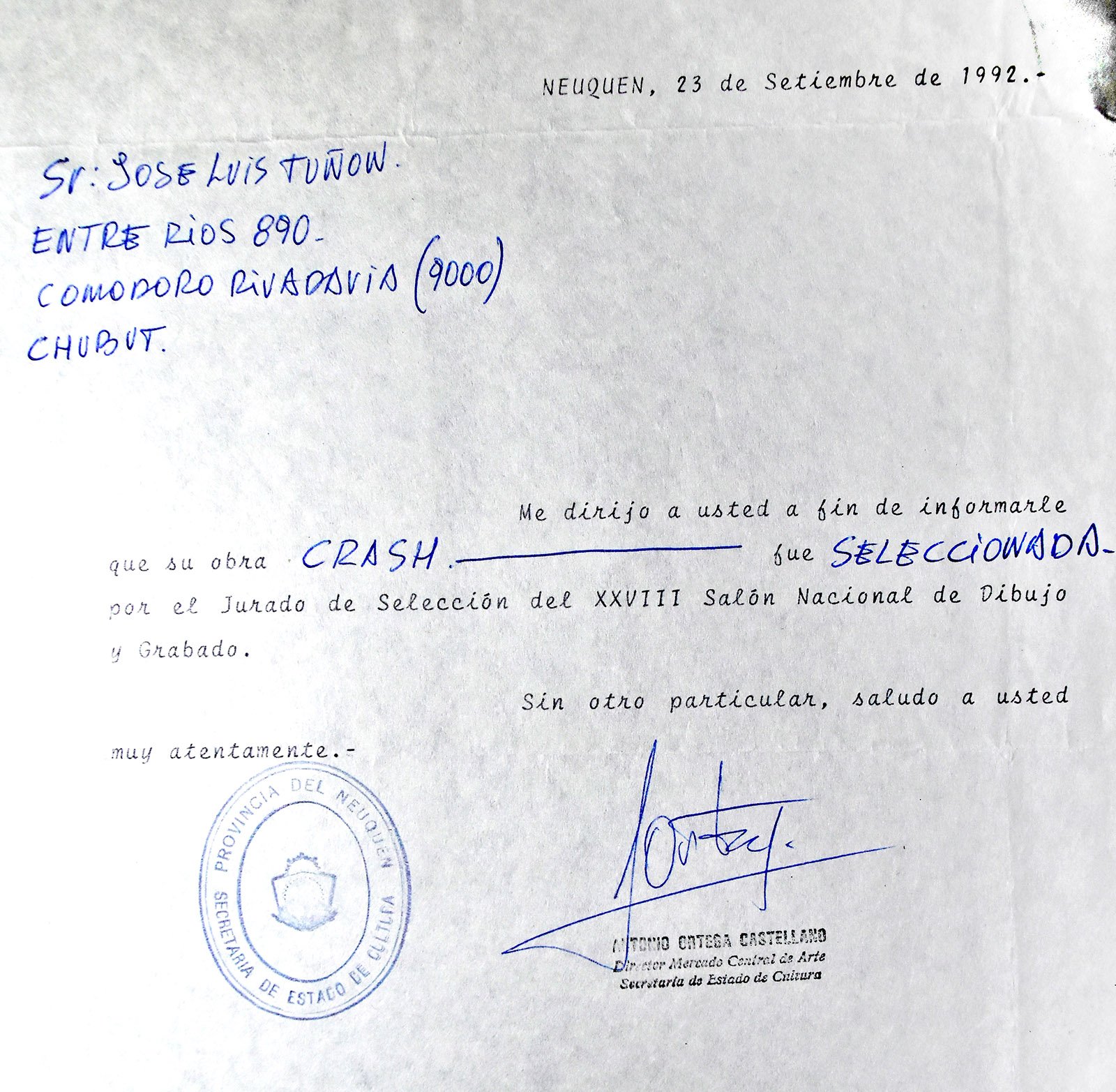 1992 SALÓN NACIONAL DIBUJO Y GRABADO