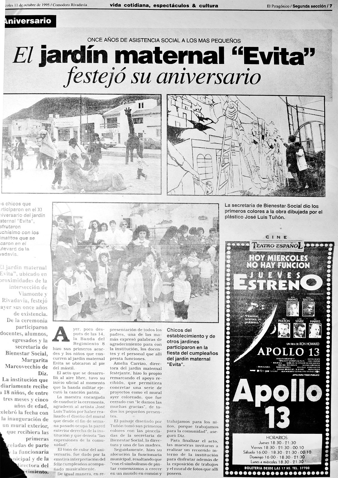 1997 MURAL CENTRO PROMOCIÓN BARRIAL EVITA
