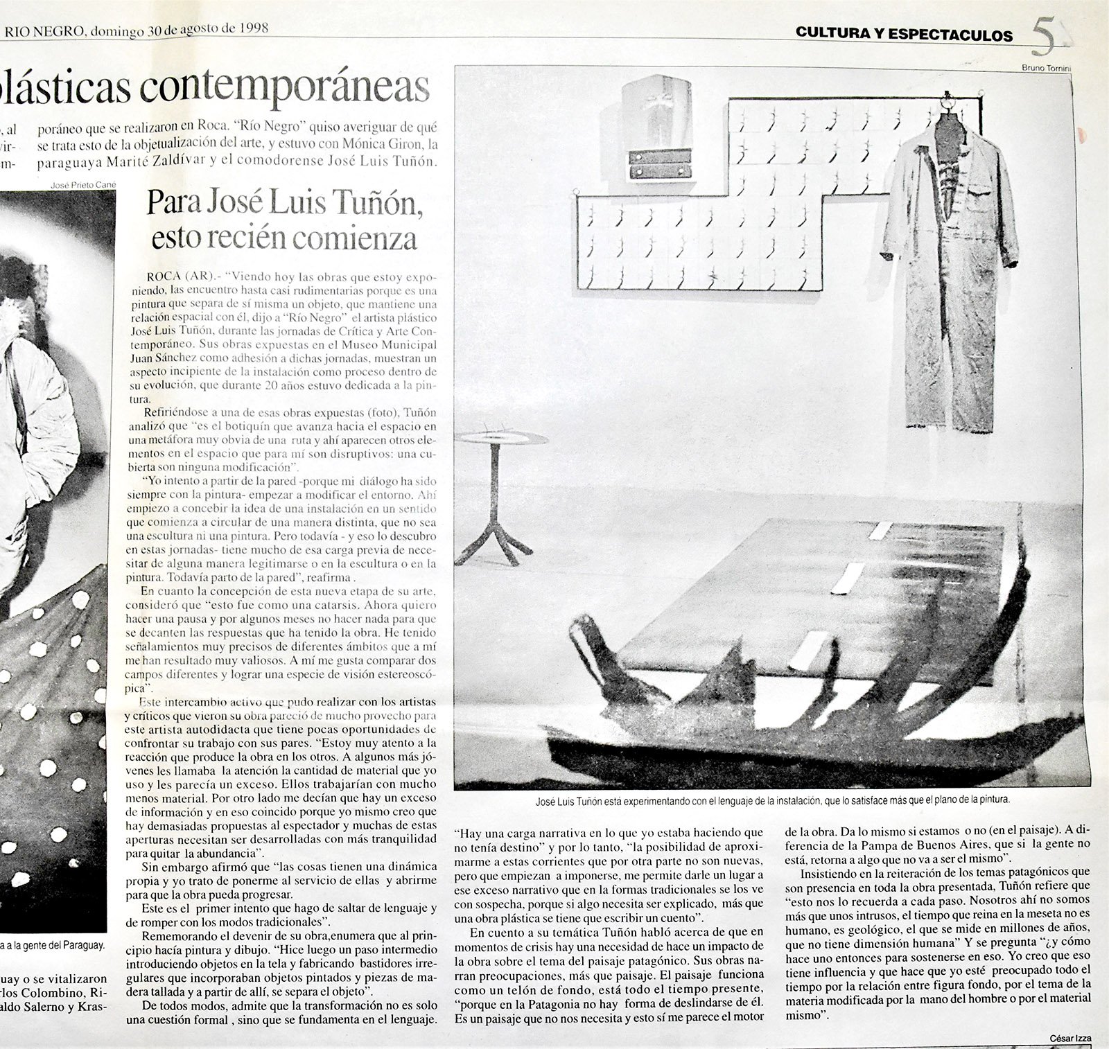1998 JORNADAS DE CRITICA Y ARTE CONTEMPORANEO RIO NEGRO