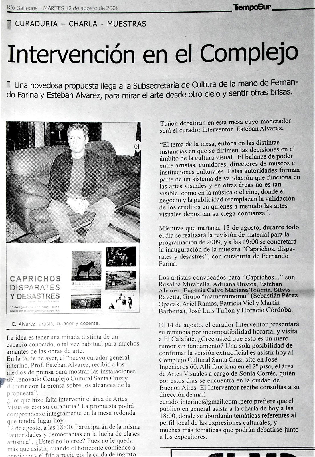 2008 CAPRICHOS DISPARATES Y DESASTRES TIEMPOSUR SANTA CRUZ