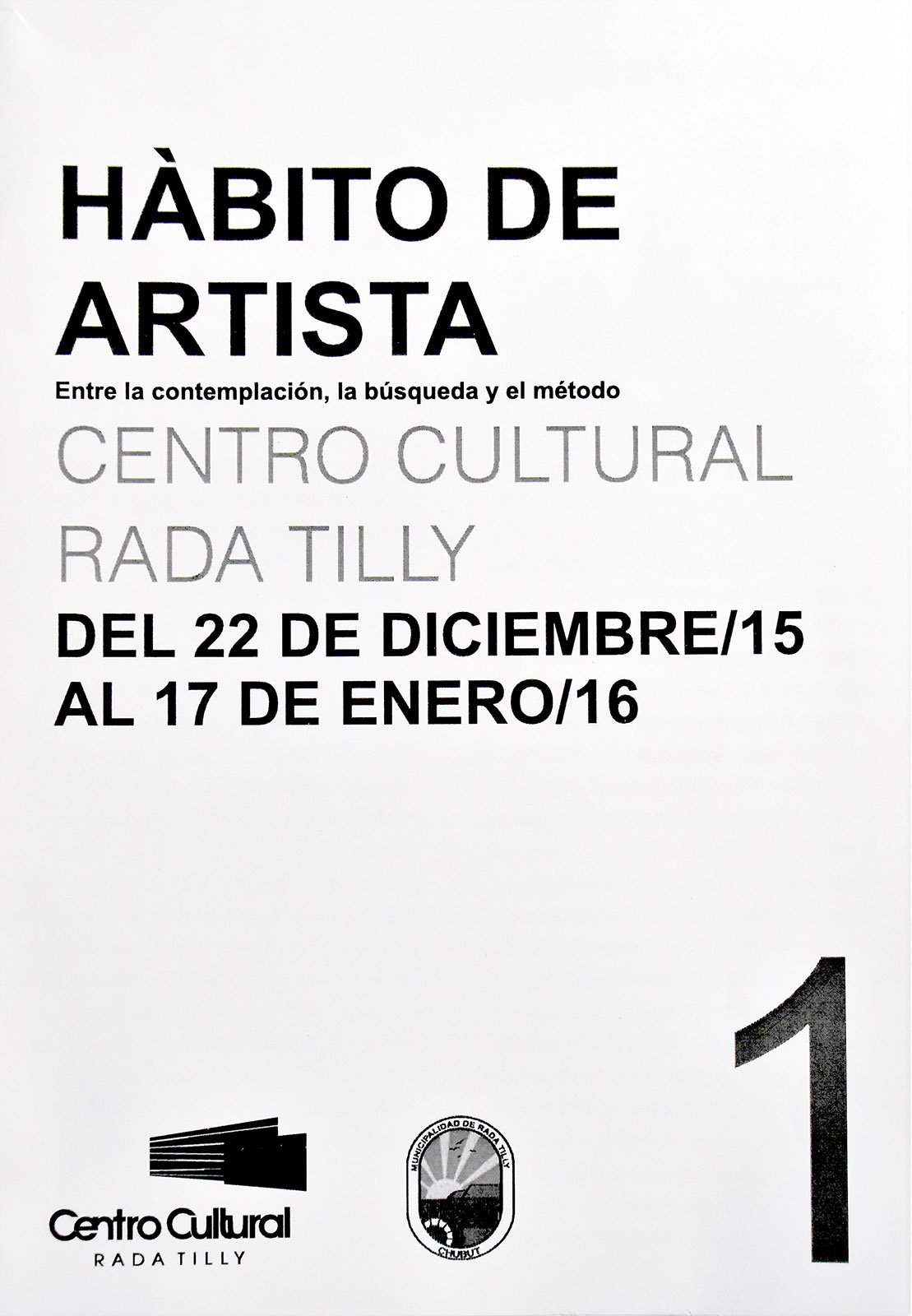 2016 HÁBITO DE ARTISTA CC RADA TILLY